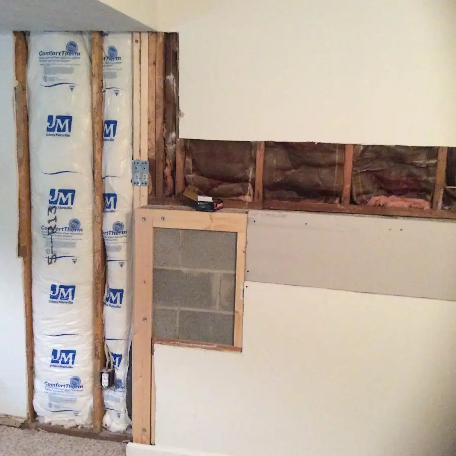 Wall insulation replacement during Contents Cleaning & Restoration in North Decatur